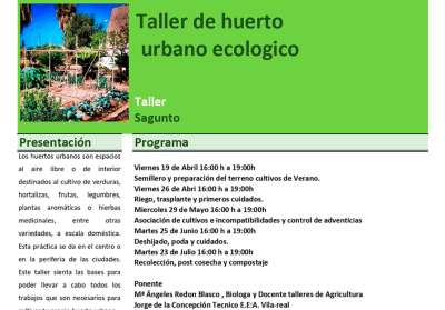 El Consell Local Agrari de Sagunto oferta talleres para el cuidado de los huertos urbanos ecológicos